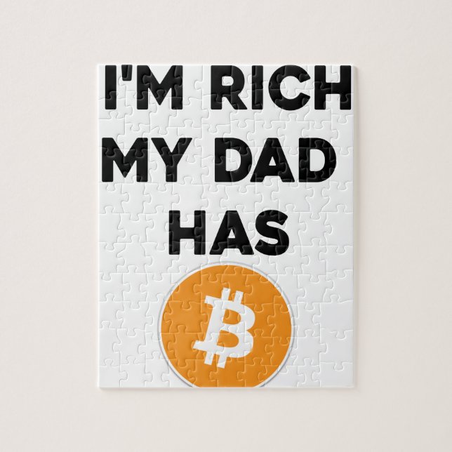 I'm Rich - My Dad has Bitcoin Jigsaw Puzzle (Vertical)