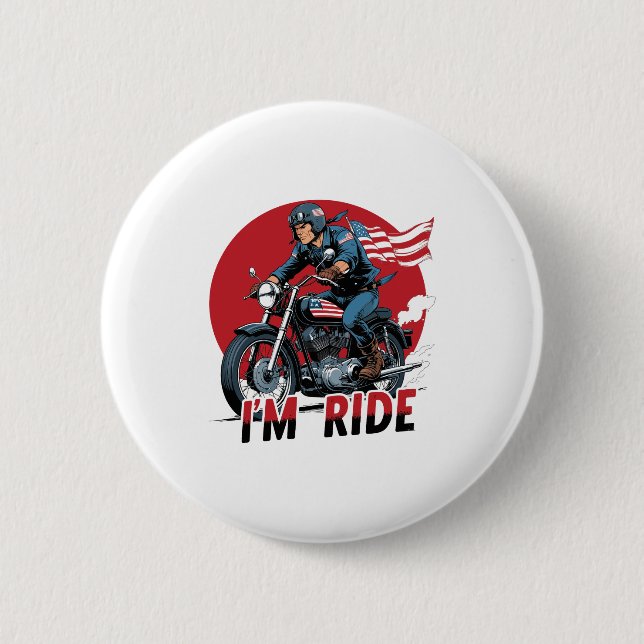 I'M RIDE � Motorcycle Button (Front)