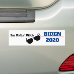 I'm Ridin' With Biden 2020 Bumper Sticker | Zazzle