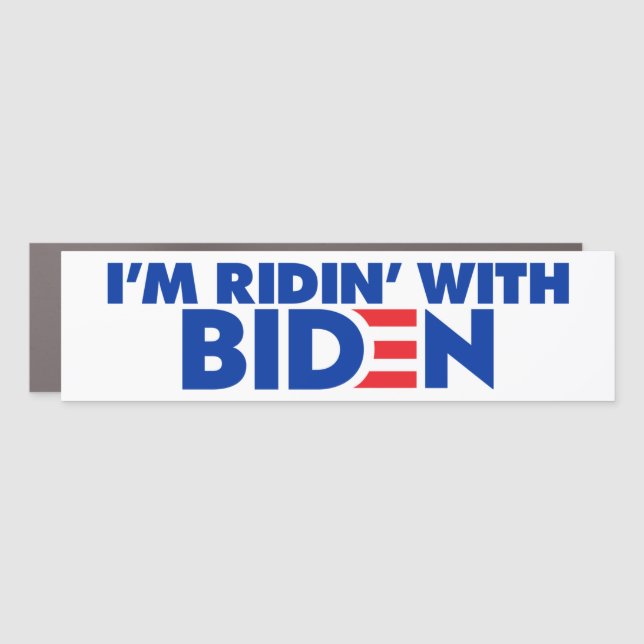 I'm Ridin' With Biden 2024 Bumper Car Magnet (Front)