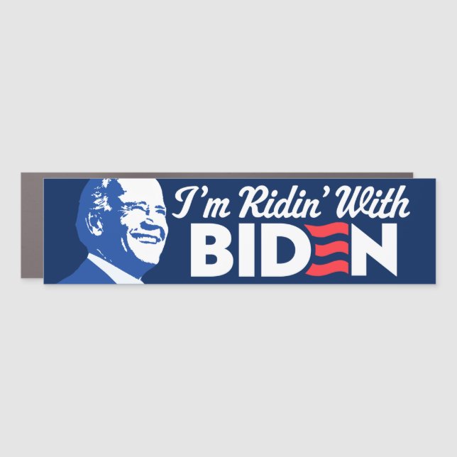 I'm Ridin' With Biden 2024 Bumper Car Magnet (Front)