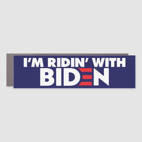 Im Ridin With Biden 2024 Bumper Car Magnet