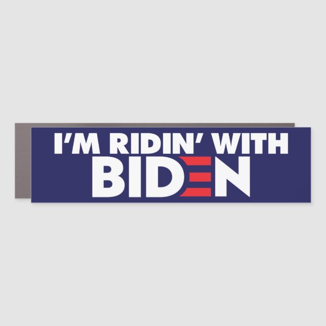 I'm Ridin' With Biden 2024 Bumper Car Magnet (Front)