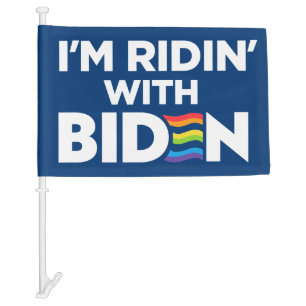 I'm Ridin With Biden 2024 LGBTQ Car Flag
