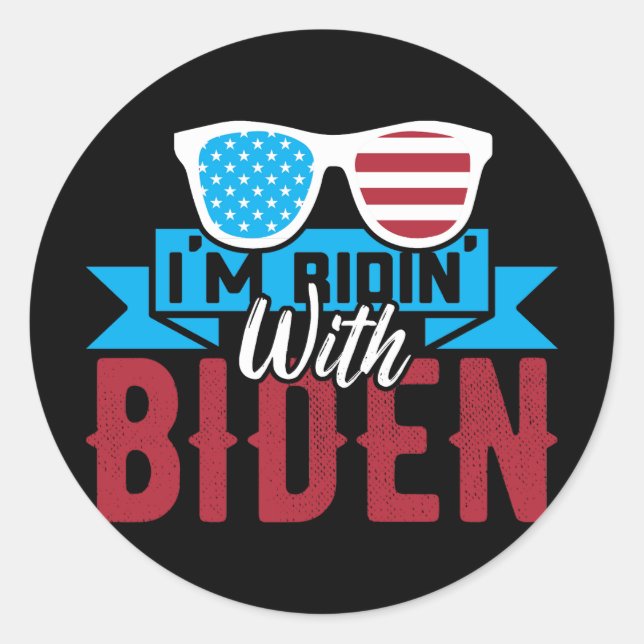 I'm Ridin With Biden 2028 Classic Round Sticker (Front)