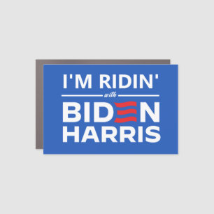 I'm Ridin' With Biden Harris Car Magnet