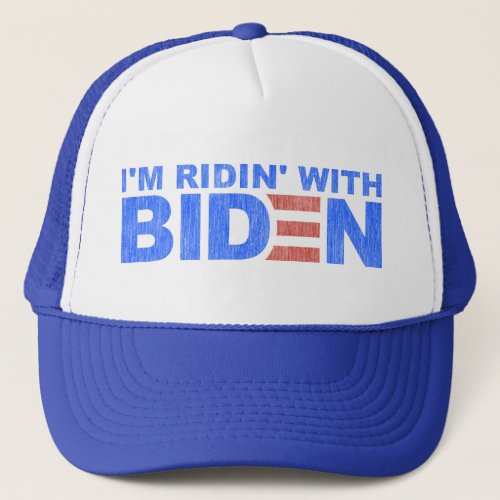 Im Ridin With Biden Vintage Trucker Hat