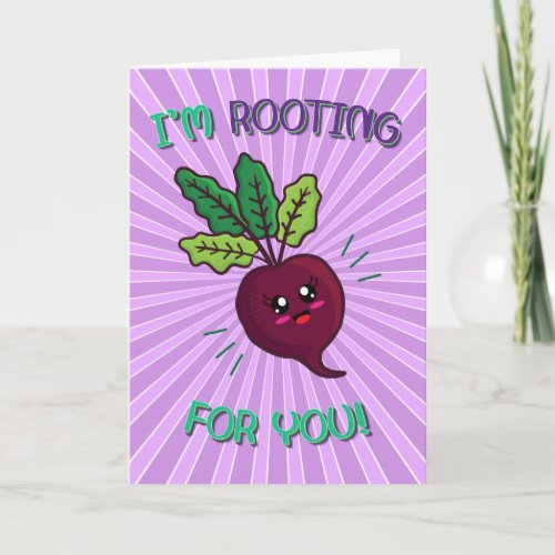 Im Rooting For You Food Pun Card