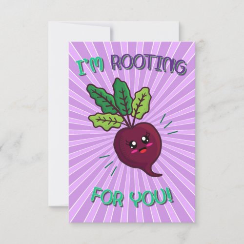 Im Rooting For You Food Pun Thank You Card