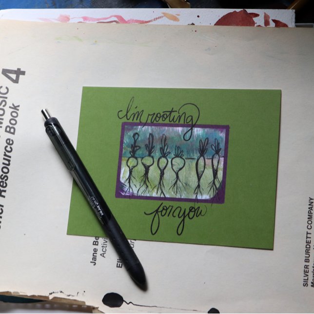 I'm rooting for you root vegetables        postcard (Creator Uploaded)