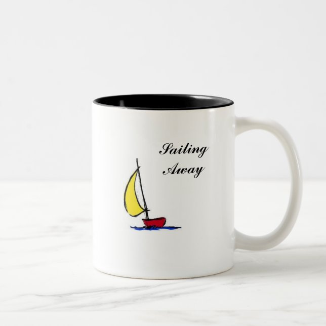 I'm Sailing Away Two-Tone Coffee Mug (Right)