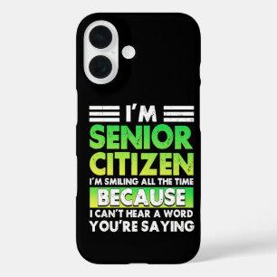 I'M Senior Citizen I'M Smiling All The Time Retro iPhone 16 Case