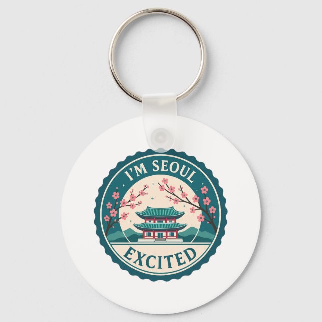 I'm Seoul Excited Korea  Keychain (Front)