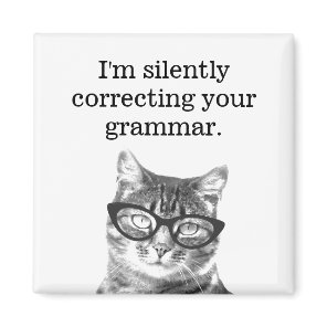 I'm silently correcting your grammar fridge magnet