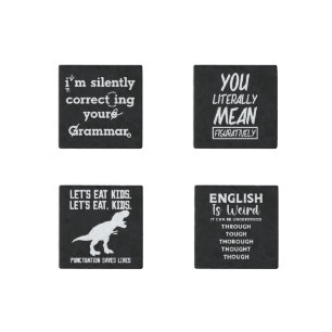 "I'm silently correcting your grammar" funny Stone Magnet