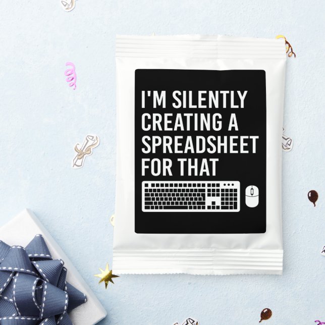 I'm Silently Creating A Spreadsheet Actuary Funny Hot Chocolate Drink Mix (Packets)