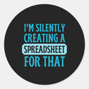 I'm Silently creating a Spreadsheet for that  Clas Classic Round Sticker