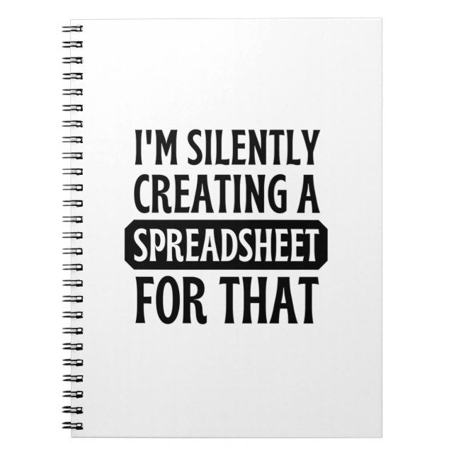 I'm Silently creating a Spreadsheet for that  Note Notebook (Front)