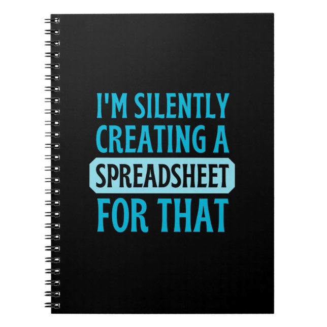I'm Silently creating a Spreadsheet for that  Note Notebook (Front)