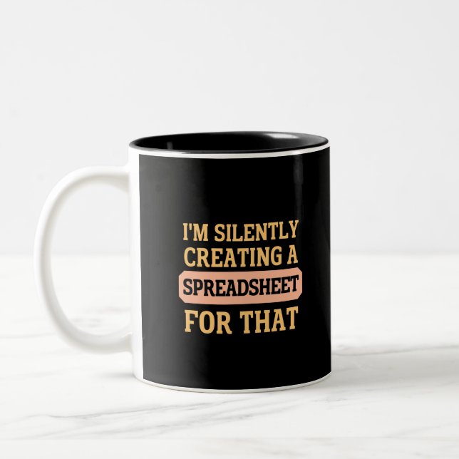 I'm Silently creating a Spreadsheet for that  Two- Two-Tone Coffee Mug (Left)