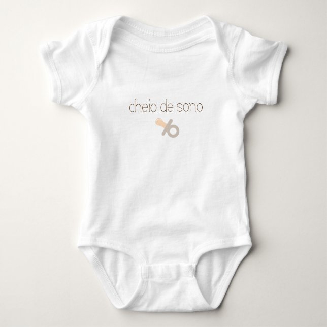 I'm Sleepy (in Portuguese) Baby Bodysuit (Front)