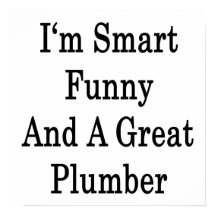 I'm Smart Funny And A Great Plumber