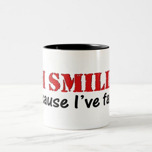 I'm Smiling Because I've Farted! Two-Tone Coffee Mug (Center)