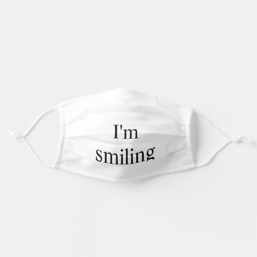 I'm smilu adult cloth face mask (Front, Unfolded)