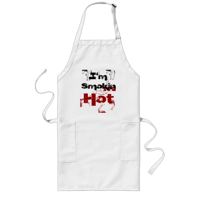 I'm Smokin Hot BBQ Long Apron (Front)