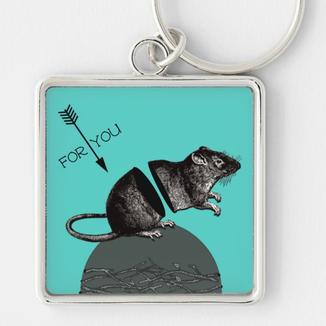 I'm snarky, but I actually do give a rat's a**. Keychain (Front)