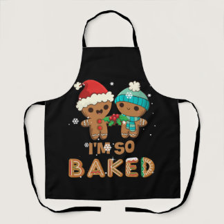 I'm So Baked Gingerbread  Man Christmas Apron
