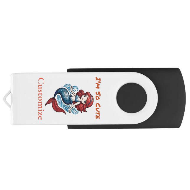 I'm So Cute Mermaid Thunder_Cove  Flash Drive (Back)