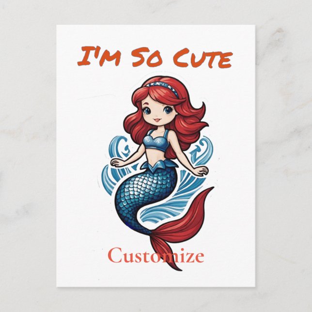 I'm So Cute Mermaid Thunder_Cove  Postcard (Front)