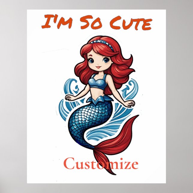 I'm So Cute Mermaid Thunder_Cove  Poster (Front)