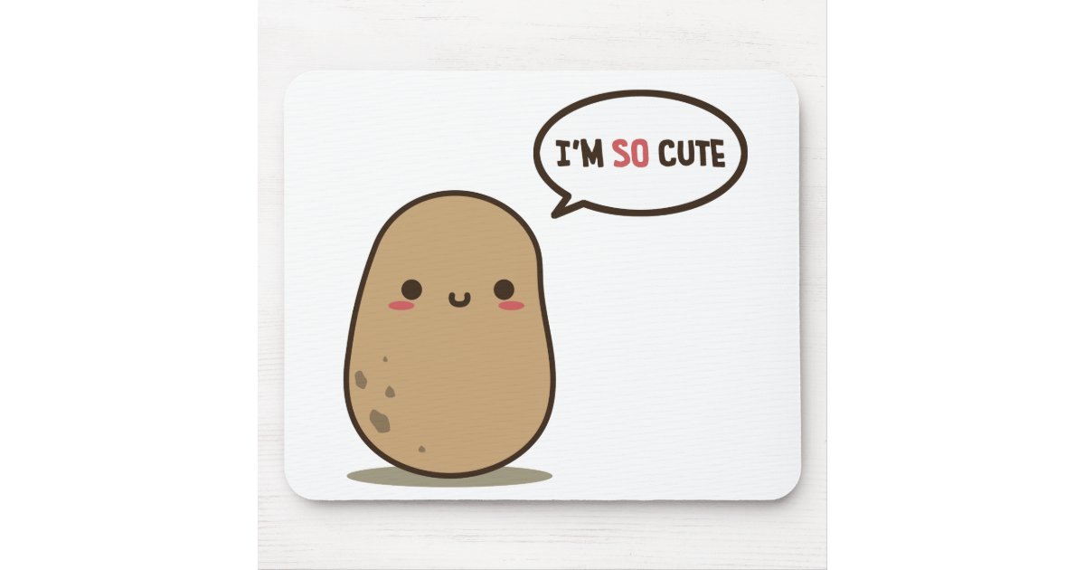 Adorable cute potato kawaii cartoon' Mouse Pad