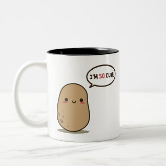 I'm so cute potato Two-Tone coffee mug