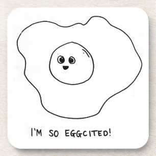 I'm So Eggcited Beverage Coaster