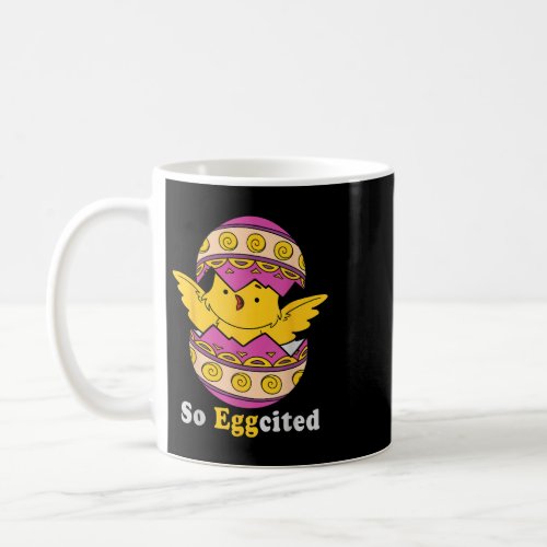 Im So Eggcited Funny Easter Baby Chick Retro Vinta Coffee Mug