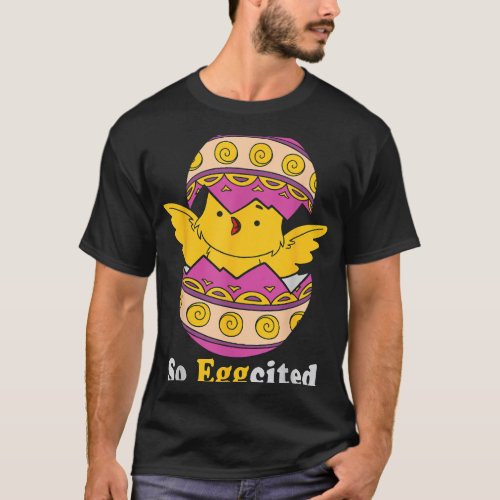Im So Eggcited Funny Easter Baby Chick Retro Vinta T_Shirt