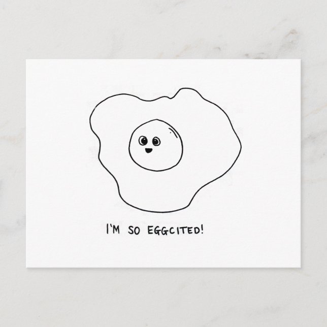 I'm So Eggcited Postcard (Front)