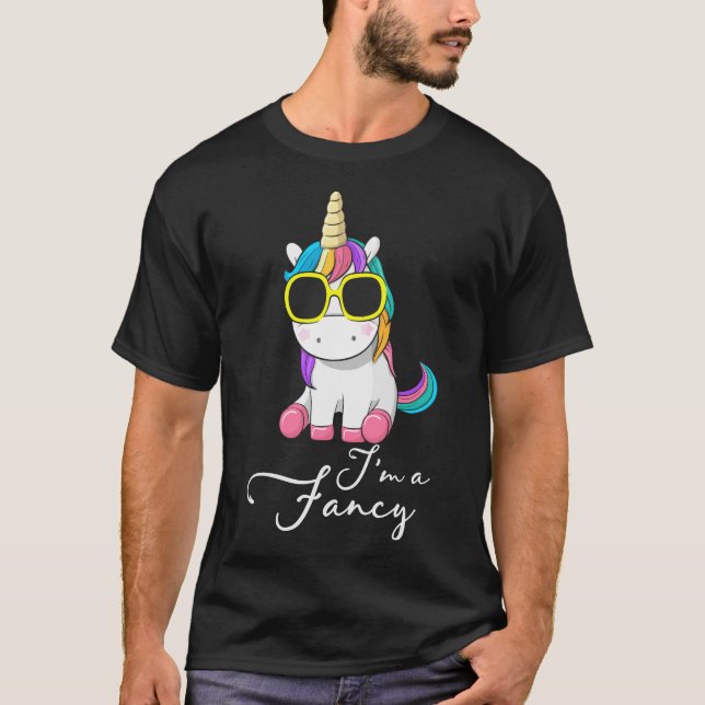 I'm So Fancy Fun Unicorn Sunglass Design ABDL T-Shirt (Front)