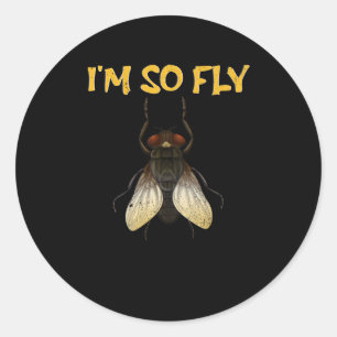 I'm So Fly Insect Bug Funny Novelty Science Biolog Classic Round Sticker