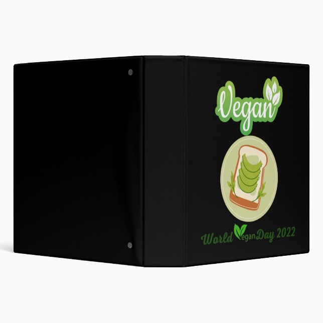 I'm So fresh Vegan day 2022 Sticker2 3 Ring Binder (Background)