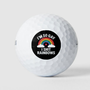 I'm So Gay Rainbows Funny LGBTQ Pride Ally Golf Balls