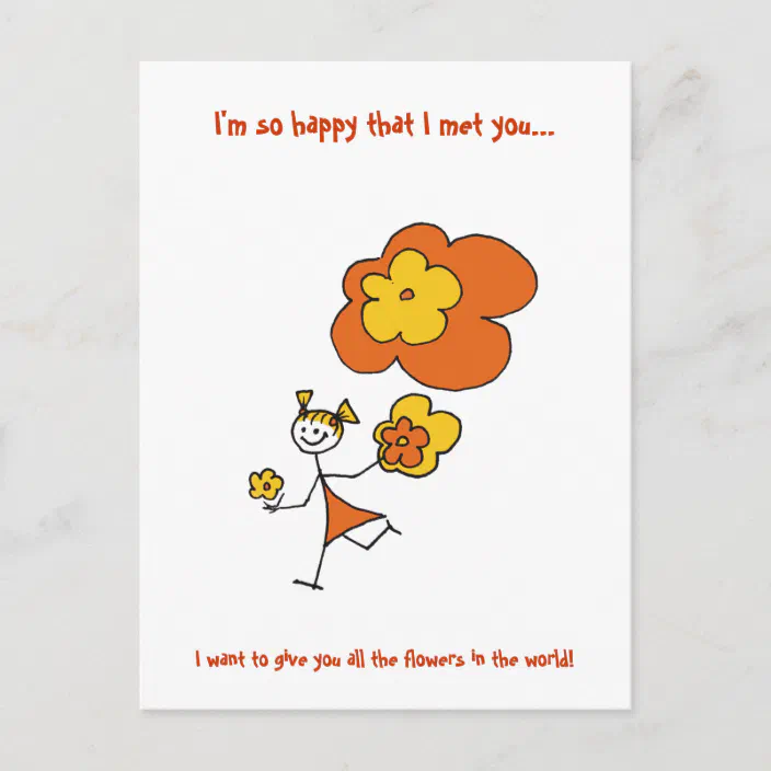 I M So Happy That I Met You Postcard Zazzle Com