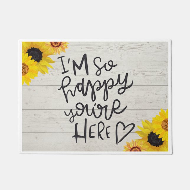 I'm So Happy You're Here Welcome Mat (Front)