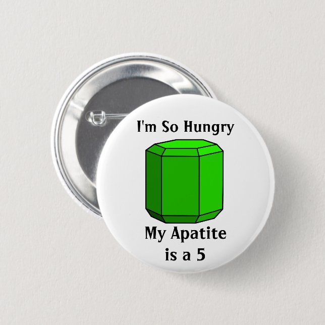 I'm So Hungry, My Apatite is a 5 Pinback Button (Front & Back)