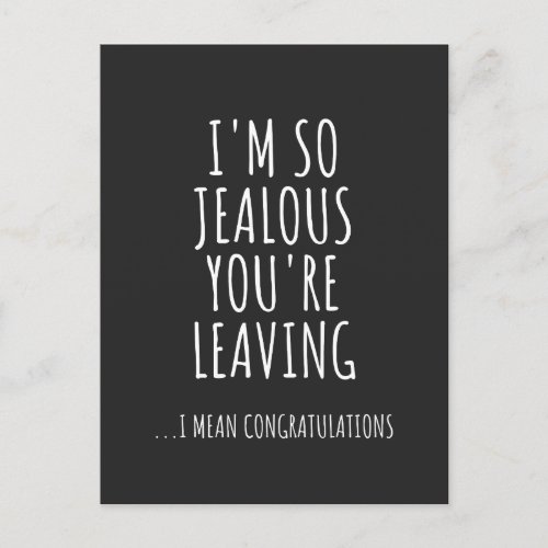 Im So Jealous Youre Leaving Holiday Postcard