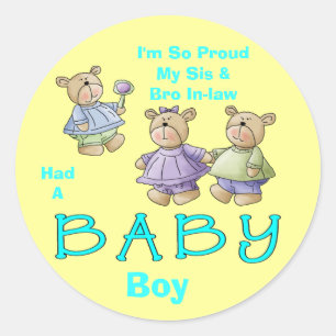 I'm So Proud - Baby Boy Classic Round Sticker
