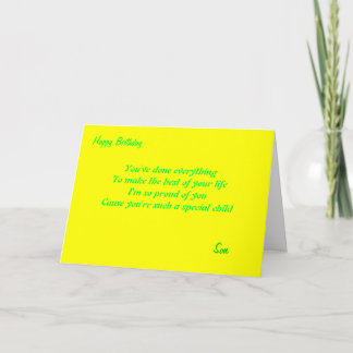 I'm so proud of you-Son birthday cards